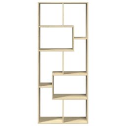 Berkfield Home Room Divider Bookcase Sonoma Oak 67x25x161.5 cm Engineered Wood in Brown - thumbnail 5