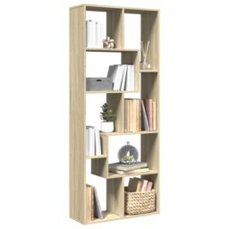 Berkfield Home Room Divider Bookcase Sonoma Oak 67x25x161.5 cm Engineered Wood in Brown - thumbnail 1