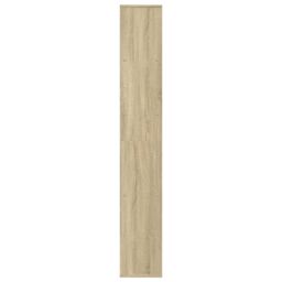 Berkfield Home Room Divider Bookcase Sonoma Oak 67x25x161.5 cm Engineered Wood in Brown - thumbnail 6