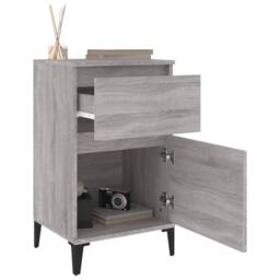 Berkfield Home Elegant Bedside Cabinet Grey Sonoma 40x35x70 cm - Size: 40 x 35 x 70 cm - thumbnail 5