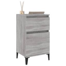 Berkfield Home Elegant Bedside Cabinet Grey Sonoma 40x35x70 cm - Size: 40 x 35 x 70 cm - thumbnail 4
