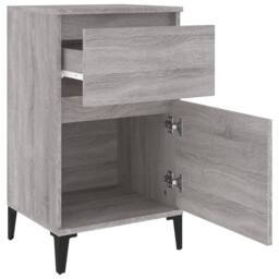 Berkfield Home Elegant Bedside Cabinet Grey Sonoma 40x35x70 cm - Size: 40 x 35 x 70 cm - thumbnail 8