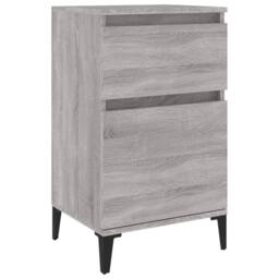 Berkfield Home Elegant Bedside Cabinet Grey Sonoma 40x35x70 cm - Size: 40 x 35 x 70 cm - thumbnail 3