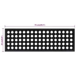Berkfield Home Stair Treads 5 pcs 25x75 cm Rubber in Black - Size: Medium - thumbnail 9