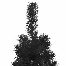 Berkfield Home Slim Artificial Half Christmas Tree with Stand Black 180 cm - thumbnail 5
