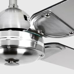 "ValueLights Magnum 42"" 4 Blade Chrome & Black Ceiling Light Fan with Remote in Silver" - thumbnail 3