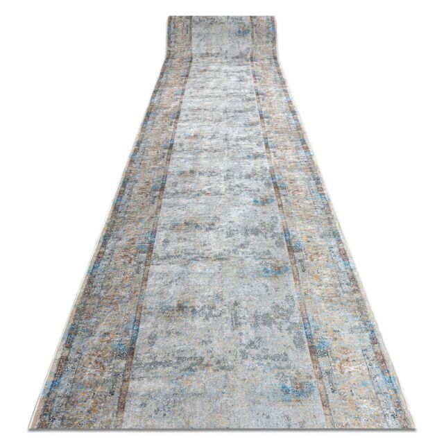 RugsX Anti-Slip Lotus Runner in Grey - Size: 100 cm x 270 cm - image 1