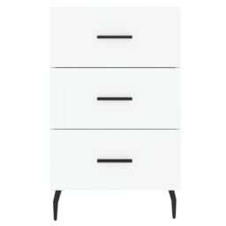 Berkfield Home Bedside Cabinet White 40x40x66 cm Engineered Wood - Size: 40 x 40 x 66 cm - thumbnail 5