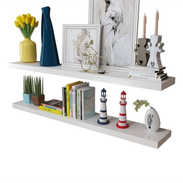 Berkfield Home Modern Wall Shelves 4 pcs White 120 cm - image 1