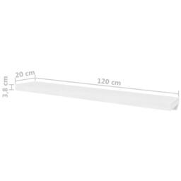 Berkfield Home Modern Wall Shelves 4 pcs White 120 cm - thumbnail 5