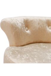 Living and Home Luxury Ice Velvet Champagne Upholstery Dressing Stool in Beige - thumbnail 6