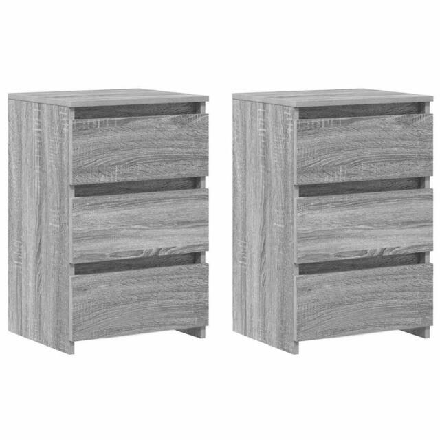 Berkfield Home Bed Cabinets 2 pcs Grey Sonoma 40x35x62.5 cm Engineered Wood - image 1