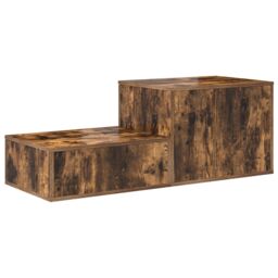 Berkfield Home Storage Cabinet in Smoked Oak - 108x41x40 cm - Made of Engineered Wood in Brown - Size: 108 x 41 x 40 cm - thumbnail 9