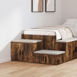 Berkfield Home Storage Cabinet in Smoked Oak - 108x41x40 cm - Made of Engineered Wood in Brown - Size: 108 x 41 x 40 cm - thumbnail 1