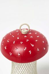 Homescapes Red Mushroom Hanging Bird Feeder - thumbnail 2