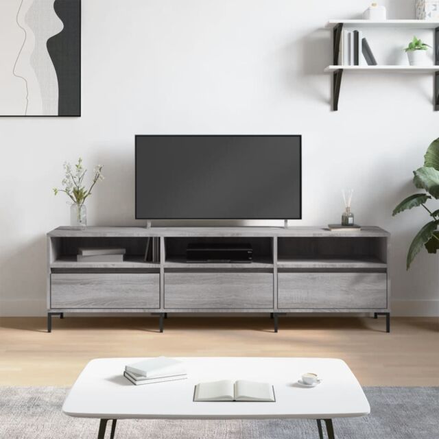 Berkfield Home TV Cabinet Grey Sonoma 150x30x44.5 cm Engineered Wood - image 1