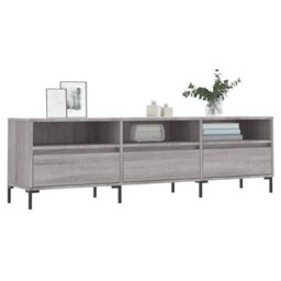 Berkfield Home TV Cabinet Grey Sonoma 150x30x44.5 cm Engineered Wood - thumbnail 3