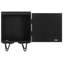 Berkfield Home Bedside Cabinet with Brass Front 40x30x50 cm Solid Mango Wood in Gold - Size: 40 x 30 x 50 cm - thumbnail 5