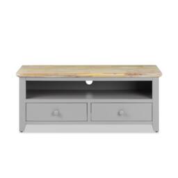 Statement Furniture Florence TV Stand With 2 Drawers & Shelf in Light Grey - thumbnail 2