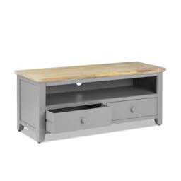 Statement Furniture Florence TV Stand With 2 Drawers & Shelf in Light Grey - thumbnail 1