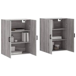 Berkfield Home Wall Mounted Cabinets 2 pcs Grey Sonoma 69.5x34x90 cm - thumbnail 3