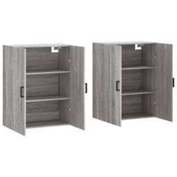Berkfield Home Wall Mounted Cabinets 2 pcs Grey Sonoma 69.5x34x90 cm - thumbnail 4
