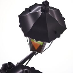 Loops 2 PACK Outdoor Lantern Lamp Post Matt Black & Glass 2.3m Tall 3 Light Bollard - thumbnail 5