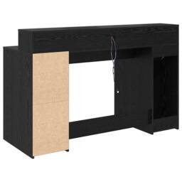 Berkfield Home Desk Black Oak 140x55x91 cm Engineered Wood - Size: 140 x 55 x 91 cm - thumbnail 9