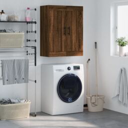 Berkfield Home Wall Mounted Cabinet Brown Oak 69.5x34x90 cm Engineered Wood - thumbnail 1
