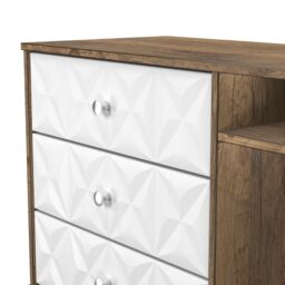 Ready Assembled 2 U Toledo 3 Drawer TV Unit (Ready Assembled) in Dark Brown - Size: Medium - thumbnail 5