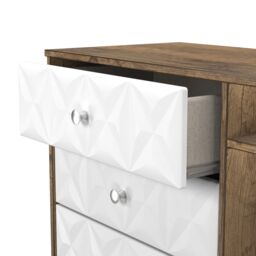 Ready Assembled 2 U Toledo 3 Drawer TV Unit (Ready Assembled) in Dark Brown - Size: Medium - thumbnail 6