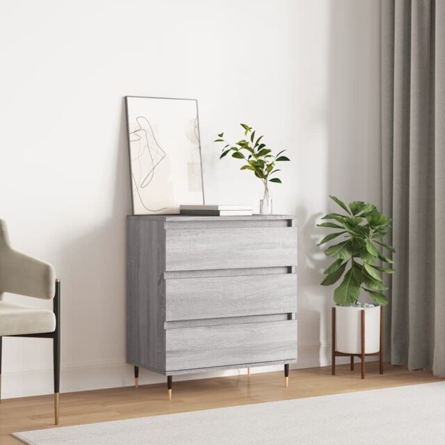 Berkfield Home Sideboard Grey Sonoma 60x35x70 cm Engineered Wood - Size: 60 x 35 x 70 cm - image 1