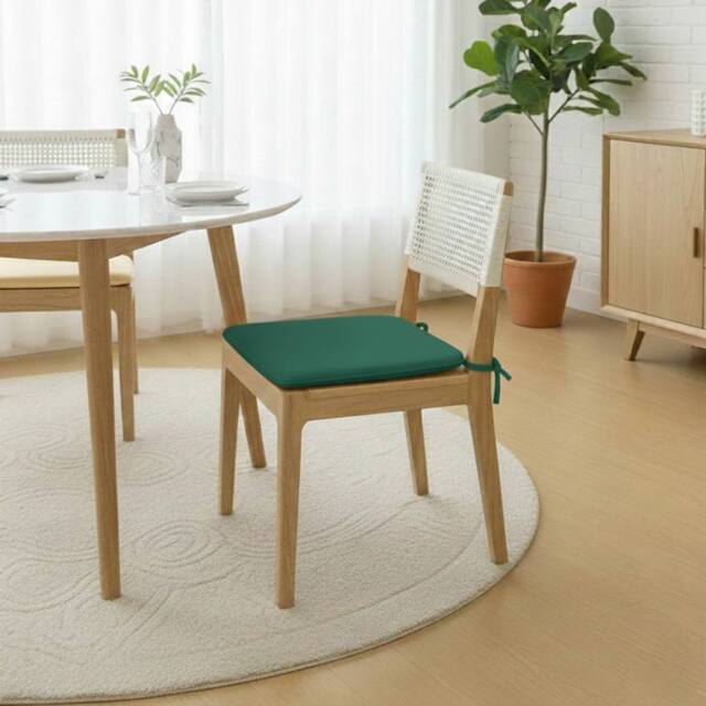 Snug City Foam Seat Pad with Ties Chair Cushion for Dining, Kitchen Seating in Green - image 1