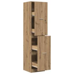 Berkfield Home Apothecary Cabinet¬†Artisian Oak 40x41x174.5 cm Engineered Wood in Brown - thumbnail 4