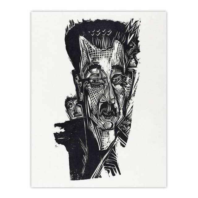"Artery8 Dr Ludwig Binswanger Portrait Kirchner Wall Art Poster Print in White - Size: W18"" x H24""" - image 1