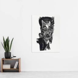 "Artery8 Dr Ludwig Binswanger Portrait Kirchner Wall Art Poster Print in White - Size: W18"" x H24""" - thumbnail 4