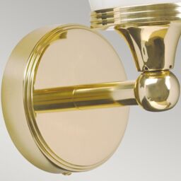Netlighting Eliot 1 Light Bathroom Wall Light Polished Brass IP44 G9 in Yellow - thumbnail 2