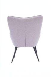 More4Homes Vera Fabric Occasional Living Room Modern Accent Chair with Footstool in Light Grey - thumbnail 4