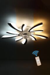 Living and Home 78Cm Creative Ceiling Fan LED Lights in Black - thumbnail 2