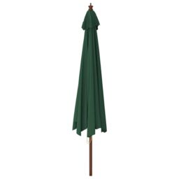 Berkfield Home Garden Parasol with Wooden Pole Green 400x273 cm - thumbnail 5