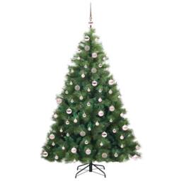 Berkfield Home Realistic Artificial Christmas Tree with 300 LEDs Green 180 cm PE - thumbnail 4