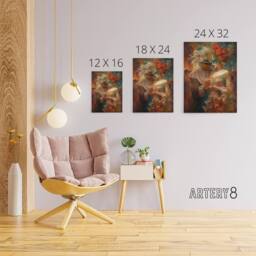 "Artery8 Venetian Masked Ball Romantic Canvas Wall Art Print - Size: W18"" x H24""" - thumbnail 4