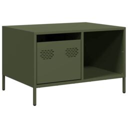 Berkfield Home Coffee Table Olive Green 68.5x50x43.5 cm Cold-rolled Steel - thumbnail 2