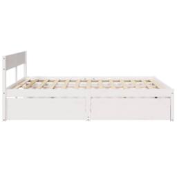Berkfield Home Modern Bed Frame without Mattress White 180x200 cm Super King Sol - thumbnail 5