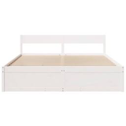 Berkfield Home Modern Bed Frame without Mattress White 180x200 cm Super King Sol - thumbnail 4