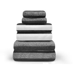 GAVENO CAVAILIA Royale Stripe Towels Charcoal - Size: Bath Sheet - thumbnail 2