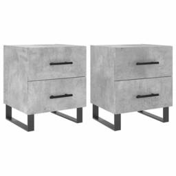 Berkfield Home Bedside Cabinets 2 pcs Concrete Grey 40x35x47.5 cm Engineered Wood - thumbnail 1