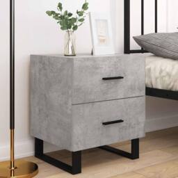 Berkfield Home Bedside Cabinets 2 pcs Concrete Grey 40x35x47.5 cm Engineered Wood - thumbnail 3