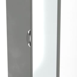Ready Assembled 2 U Holborn Tall 2 Door 2drw Mirrored Wardrobe (Ready Assembled) in Dark Grey - thumbnail 4