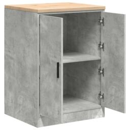 Berkfield Home Garage Storage Cabinet Concrete Grey 60x51x85 cm Solid Wood Pine - Size: 60 x 51 x 85 cm - thumbnail 5